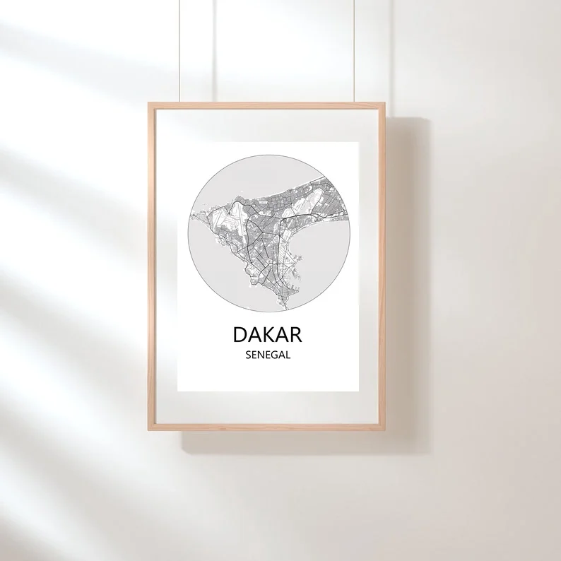 Современный минималистичный уникальный постер в скандинавском стиле Дакар