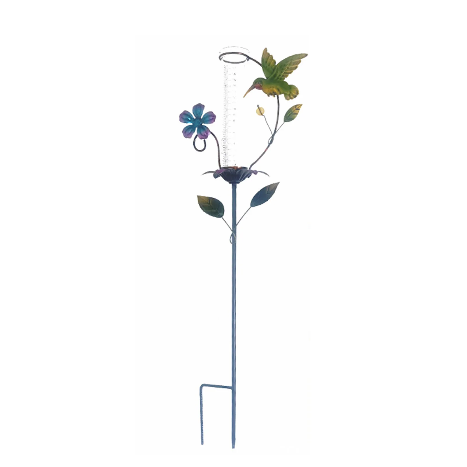 

Rain Gauge Outdoor Decorative Hummingbird Rain Gauge Decorative Stake With Large Measuring Tube Rain Guage For Yard Garden Patio