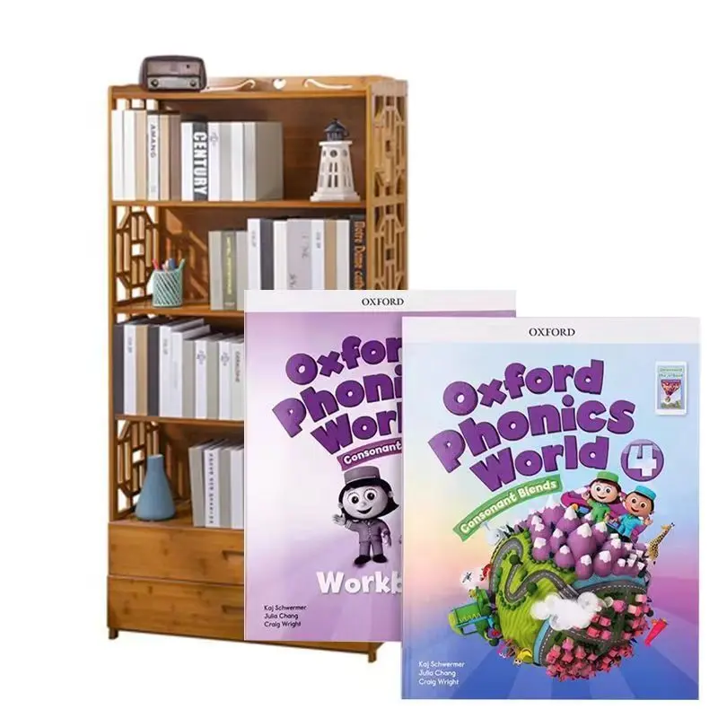 Фото 10 книг для детей по изучению английского языка: Oxford Phonics World, уровни 1/2/3/4/5, книги для чтения, рабочие тетради, учебные пособия для детей №4