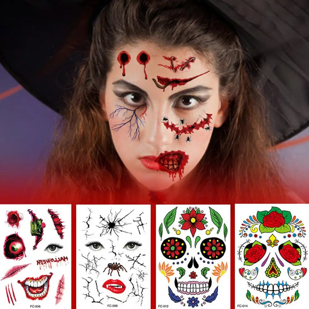 

Tattoo Sticker BloodyScarTemporary Tattoo Sticker Skin-friendly Eye-catching Paper BloodyScars Tattoo Sticker