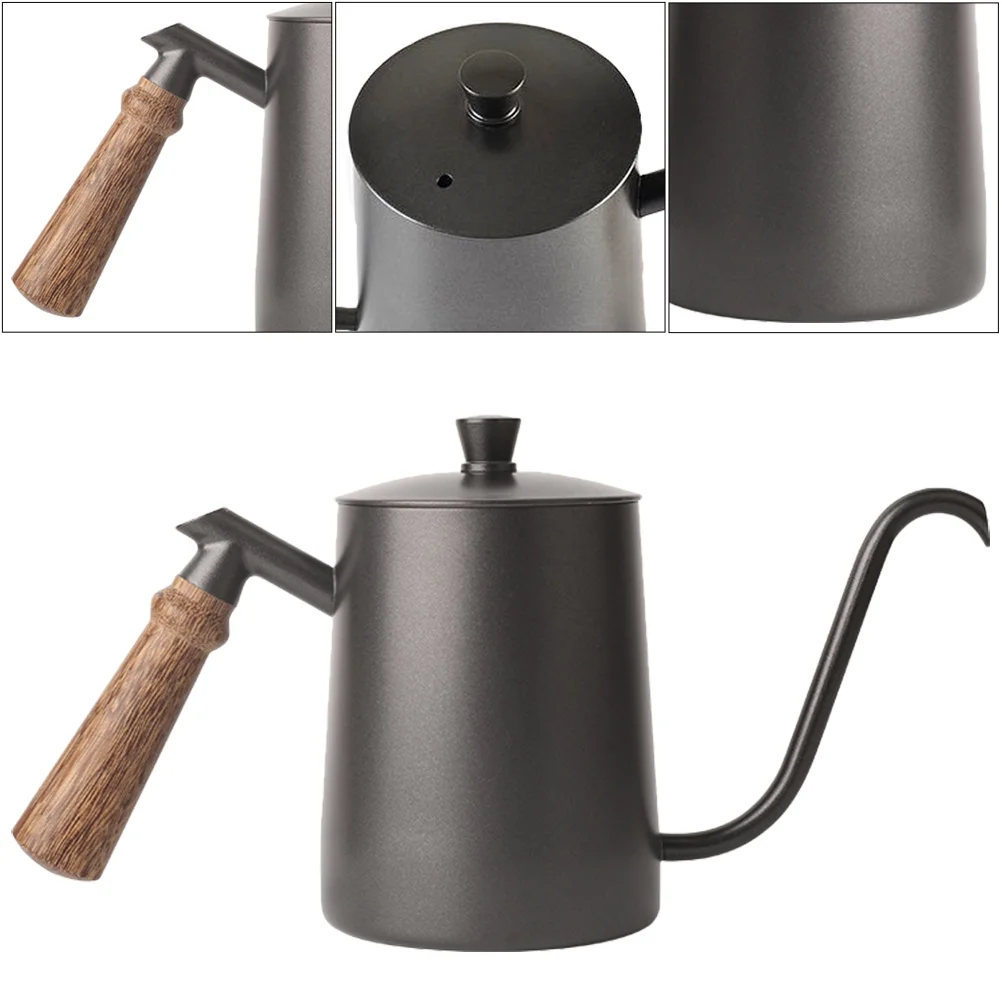 

Hand Drip Pot Lidded Narrow Spout Coffee Kettle Stainless Coffee Pot 600ml