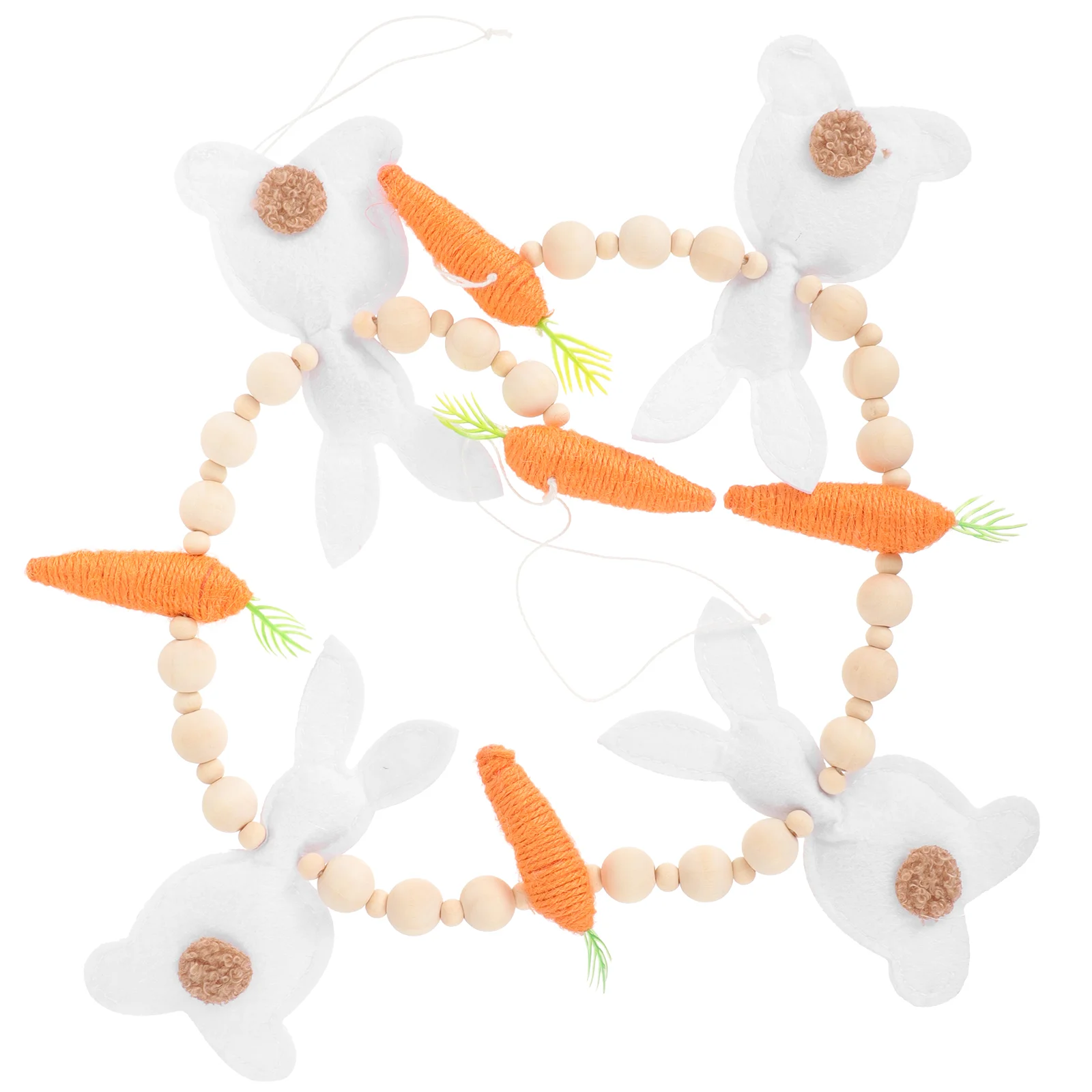 Гирлянда в виде кролика деревенские бусины морковь пасхальная овсянка настенная