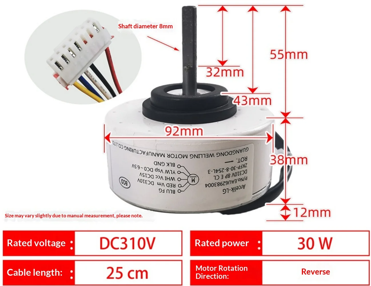 Новый двигатель кондиционера EAU62983004 ZKFP-30-8-254L-3, запчасти DC310V для ремонта систем ОВКВ (art.: 3920daeae06cd) - 3920daeae06cd
