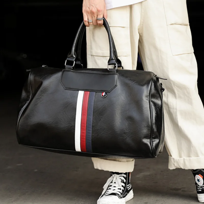 

Дизайнерская мужская дорожная сумка через плечо, сумки-тоуты для мужчин, вместительный чемодан для спортзала 2021, спортивная сумка, кожаная ...