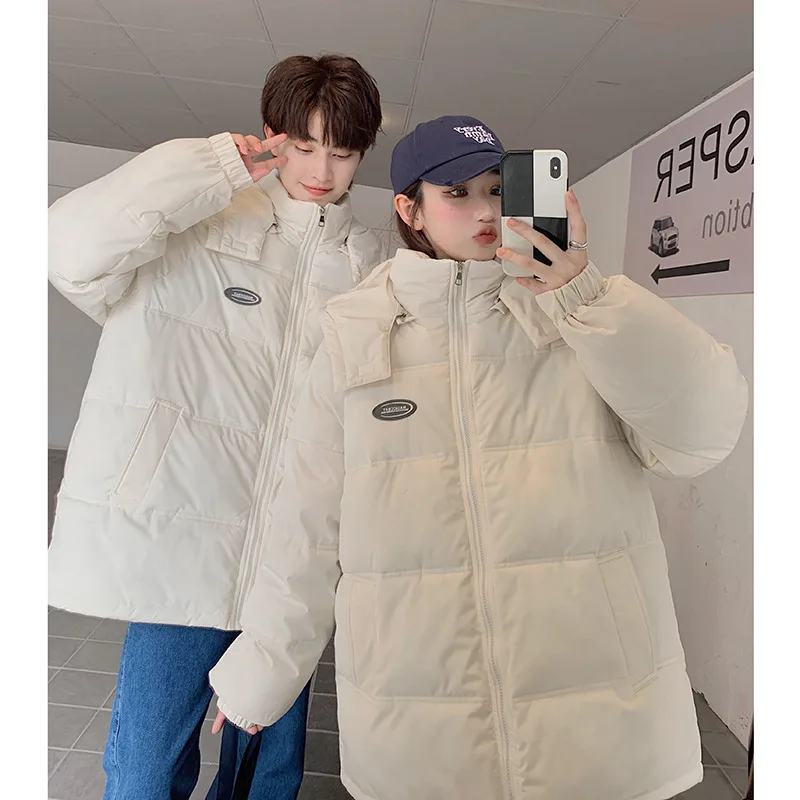 Women's Winter Oversize Jacket Down Cotton Padded Couple Coat Female Loose Casual Overcoat  Fashion Hooded Short Parkas