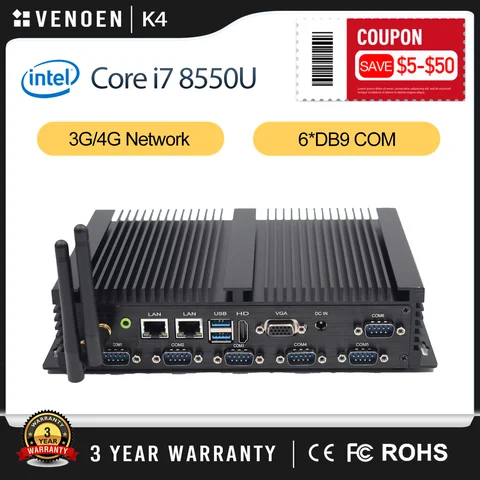 Мини-ПК VENOEN Core i7 8550U 32 ГБ