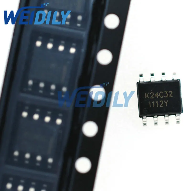 

10 шт., 24C32 AT24C32 AT24C32N, оригинальный бренд, новинка, чип памяти SMD SOP-8 at24c32