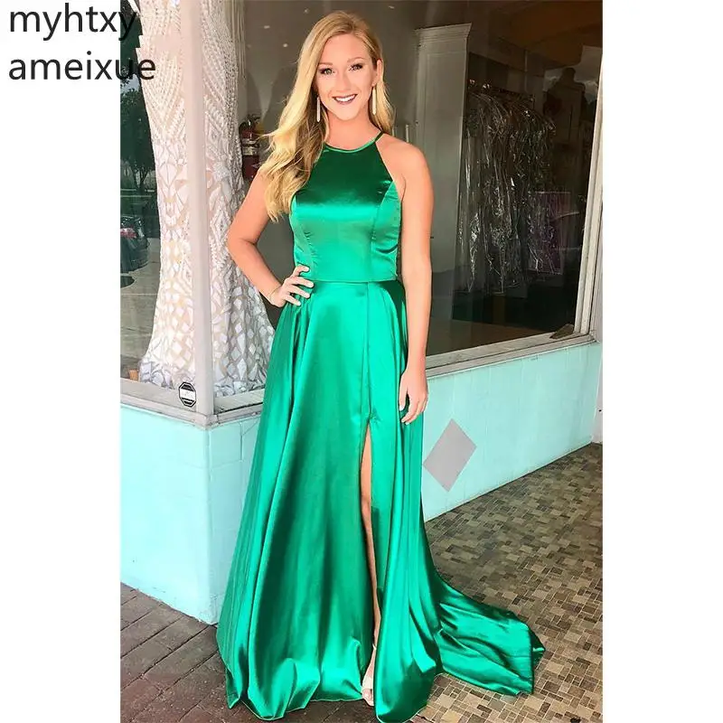 

2023 Simple Sexy Evening Dress Two Pieces Prom Dress Skeeveless Long Evening Gowns Custom Made Robe De Soiree