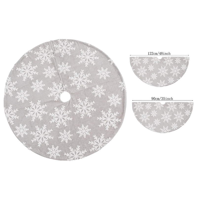 

Christmas Tree Skirt - Snowflake Tree Skirt Xmas Tree Carpet For Christmas Holiday Decorations