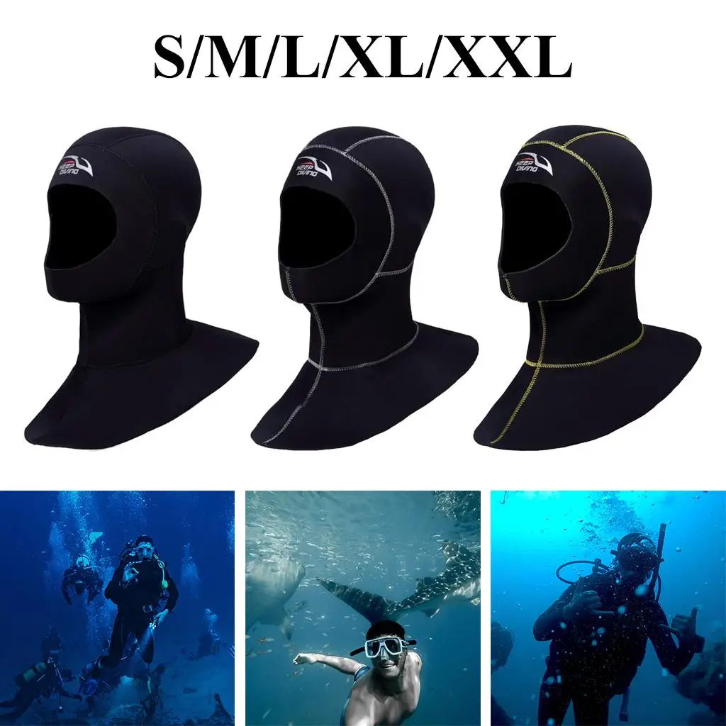 

Stretchy Diving Wetsuit Hood 3mm Neoprene Kayaking Hat Head Protection