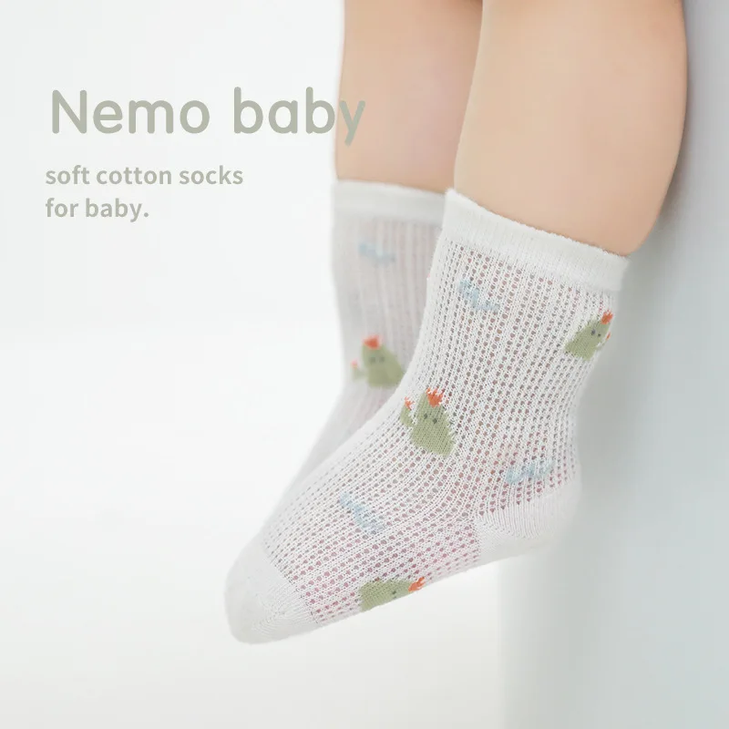 

Children's Mesh Socks 2022 Spring and Summer Newborn Socks Baby Socks Boys and Girls Combed Cotton Cartoon Children's Socks