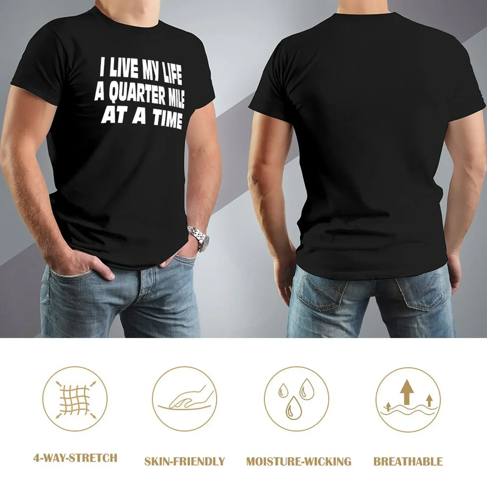 Футболка The Fast And Furious Quote - I Live My Life A Quarter Mile At Time Мужская футболка винтажные мужские