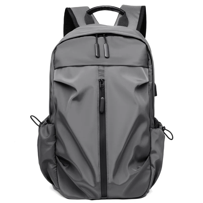 

Men's Business Casual Computer Backpack Usb Charging Travel Student Laptop Bag Solid Color Unisex School Luggage Straps Backpack