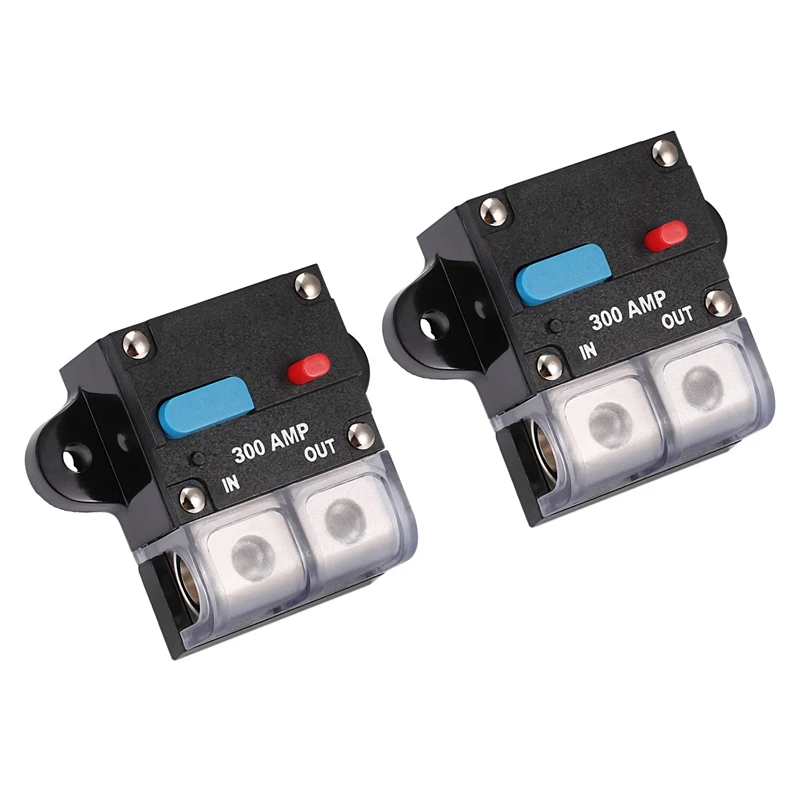 

2X 300A Car Truch Audio Circuit Breaker Fuse Holder Car Circuit Breaker Recoverable Circuit Breaker