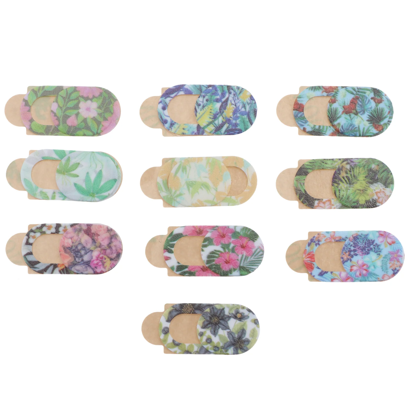 

10Pcs Floral Style Camera Cover Webcam Protective Cover Protection Cover for Protection Tablet