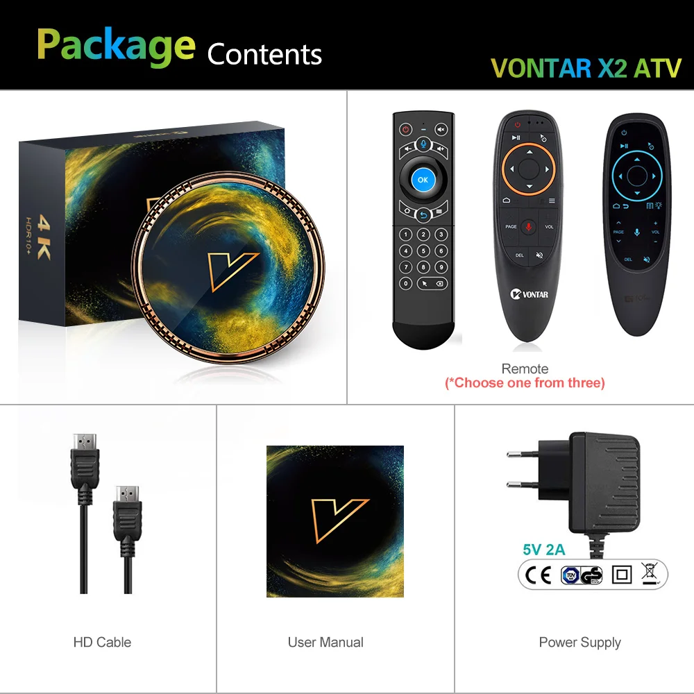 VONTAR X2 ATV Smart TV Box Androidtv 11 Amlogic S905W2 4GB 64GB 32GB Support Google Voice 8K Video 4K Wifi BT Media Player 2G16G images - 6