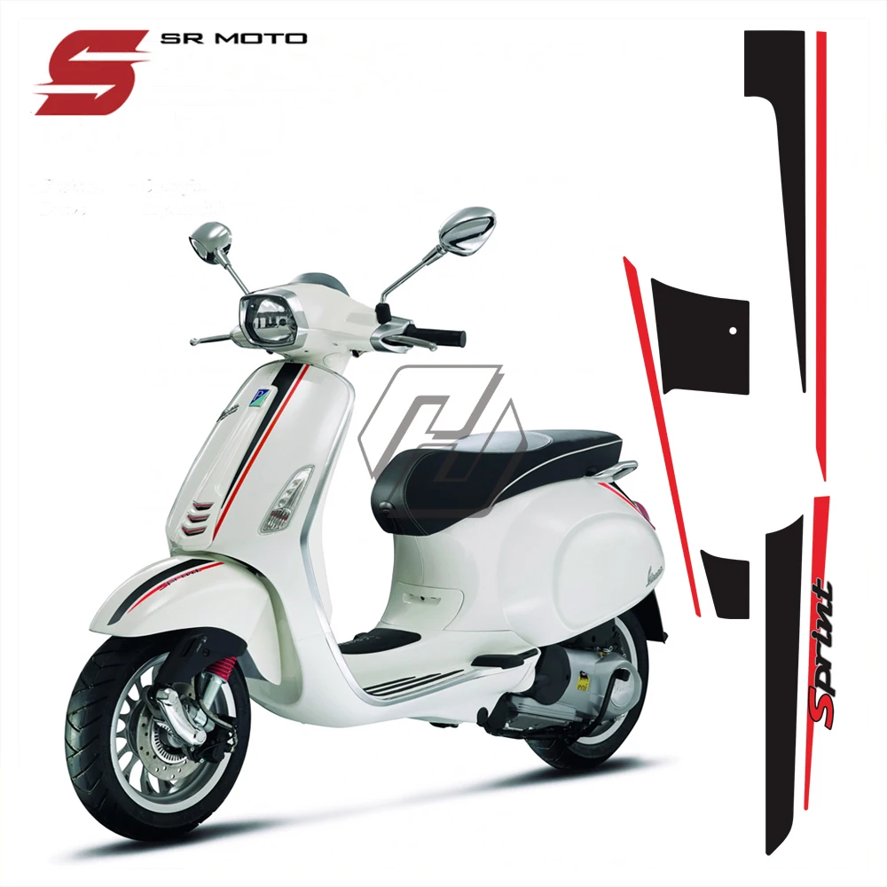 

Motorcycle Decals Sport Sticker Case for Piaggio Vespa Sprint 50 150 2018-2020