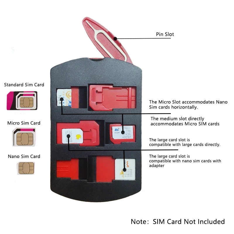 Фото Многофункциональный держатель SIM-карты 4-в-1 для адаптера двойной SIM-карты Micro Nano для ipad, съемный контакт №2