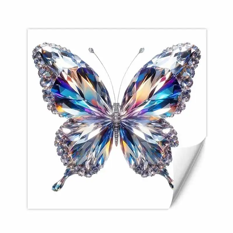 

Алмазная бабочка, автомобильная наклейка, виниловая наклейка, водонепроницаемая наклейка на заднее окно, мотоцикл, кемпер, бампер, украшение для ноутбука, SH1007