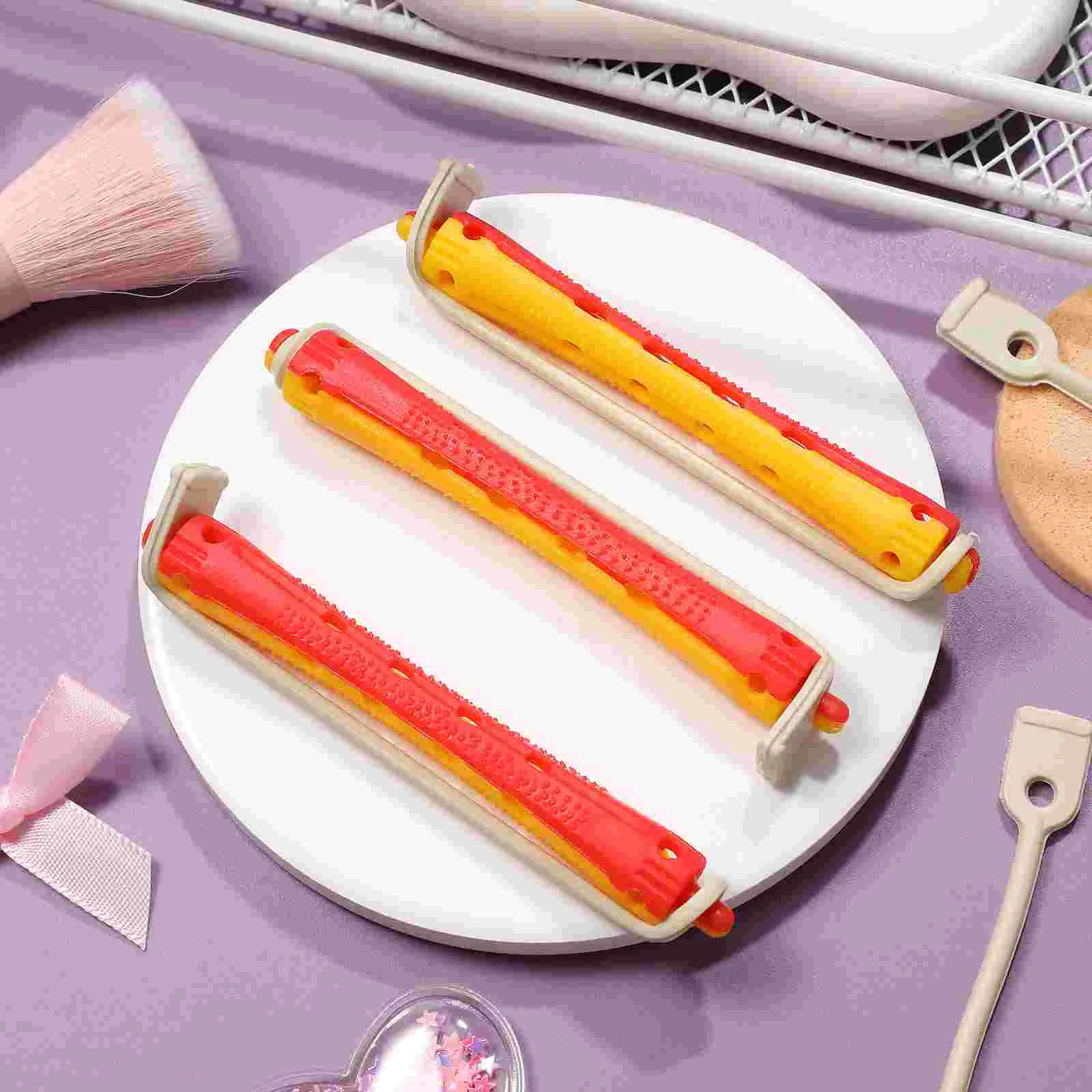 24 шт. полый рулон с резиновой лентой стержни для завивки волос инструменты