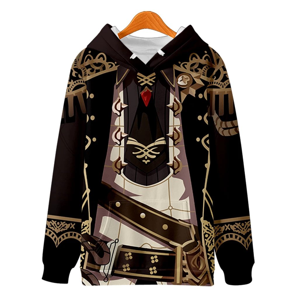 

Men women Hoodies Game Clothes Cosplay Genshin Impact Diluc Ragnvindr Sweatshirts Youthful Kawaii Boy Girls Children Hoodie