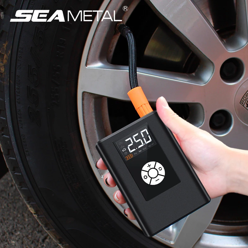 

Portable Tire Inflator 150 PSI Air Compressor Wireless Rechargeable Tire Pump Car Bike Motorcycle Digital Tire Pressure Gauge