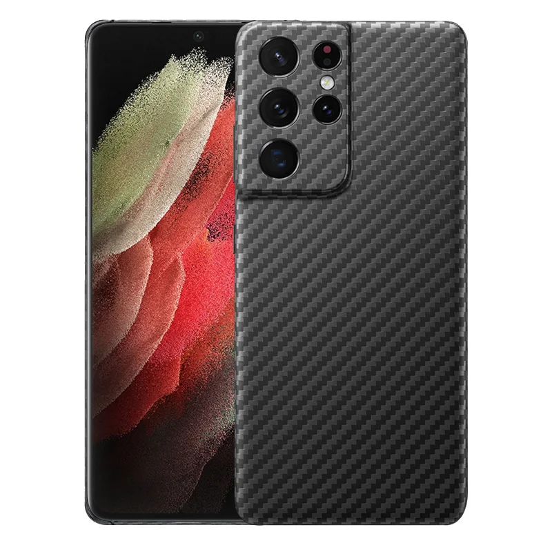 

Carbon Fibre Phone Case For Samsung S22 Ultra 5G Business Lightweight Ultrathin Full Coverage Cases For Galaxy S22 + Plus S21