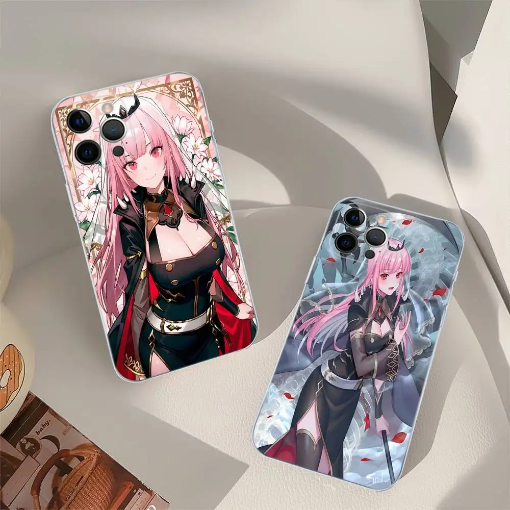 Противоударный силиконовый прозрачный чехол Mori Calliope Anime для iPhone 17 16 15 14 13 12 11 Mini Pro Max Plus (art.: 3920dd0c67ac9) - 3920dd0c67ac9