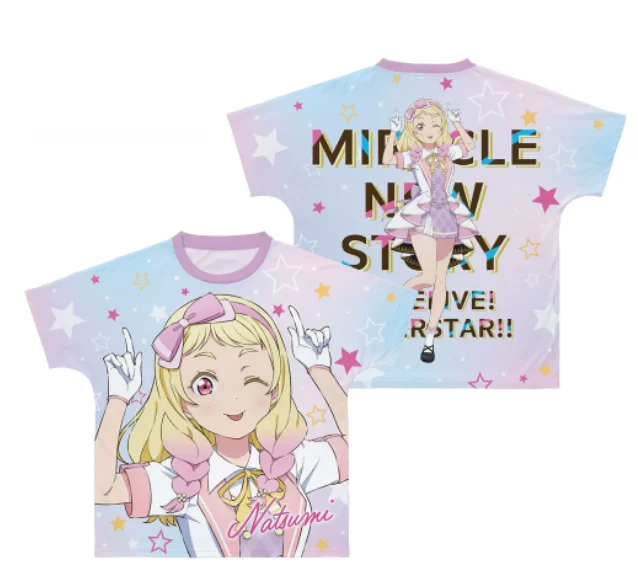 Фото Японская аниме-футболка LoveLive Superstar Liella с коротким рукавом, летняя, для косплея, свободного кроя, для студентов, XT №5