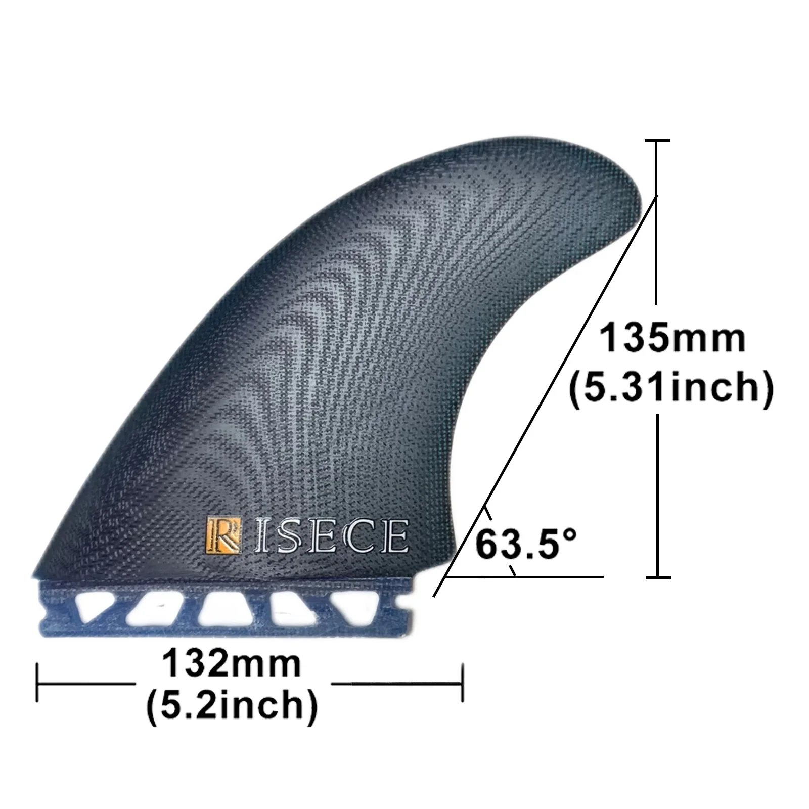 Фото Плавники для серфборда RISECE Power Twin Fins, высокопроизводительные, из стекловолокна, черно-синие №3
