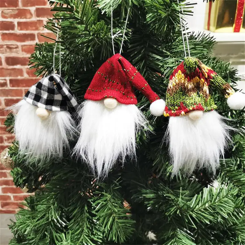 5Pcs Christmas Wine Bottle Cover Cute Gnome Faceless Doll Champagne Dressing Up Xmas New Year Dinner Decoration