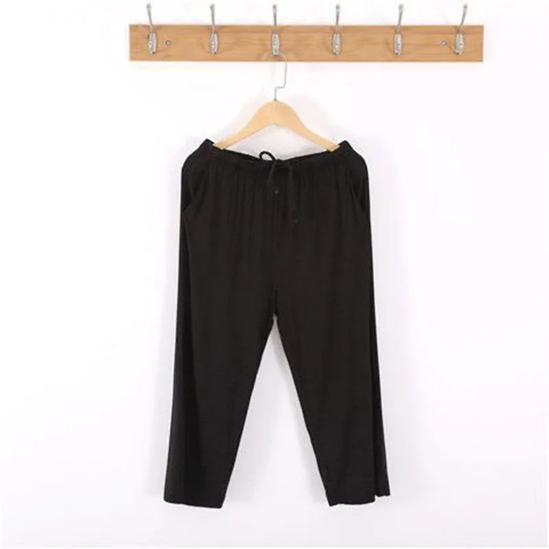 Summer Calf-Length Pants Casual Homewear Pant For Women High Elastic Pant Women's Modal Cotton  Drawstring Fashion Big Size 5XL