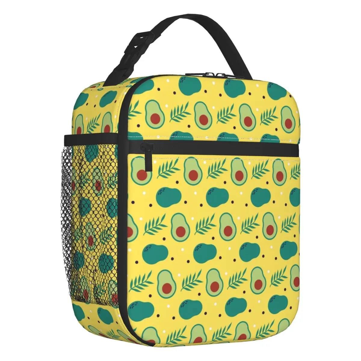 Funny Avocado Tree Pattern Thermal Insulated Lunch Bag Women Resuable Lunch Tote for School Storage Food Box