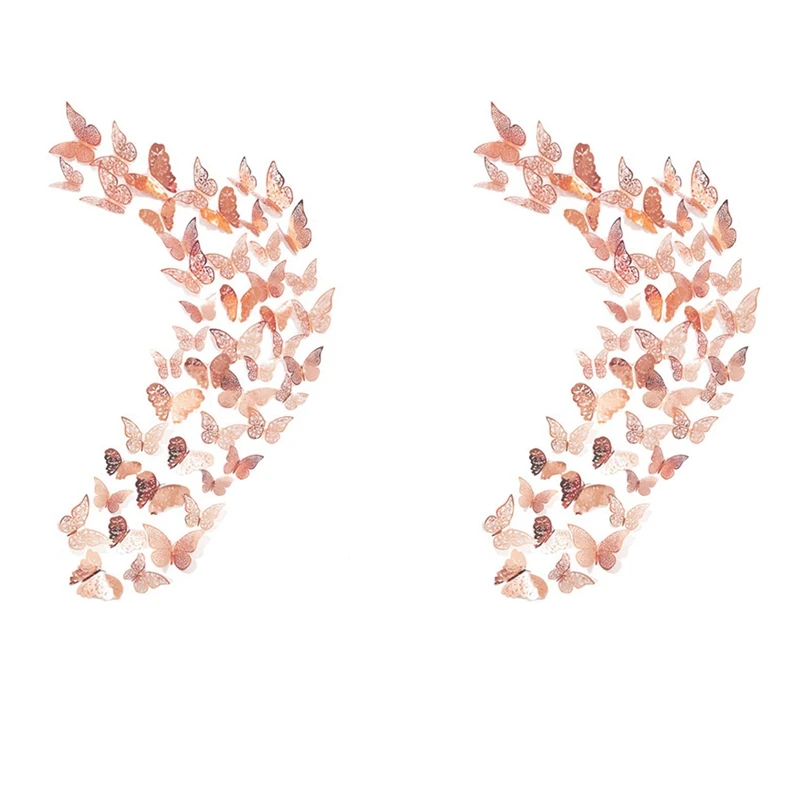 

96 шт., наклейки на стену в виде бабочки