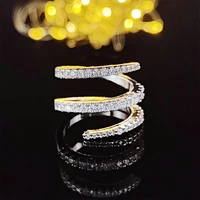 design silver color cute eternity band ring engagement wedding luxury for finger bridal women jewelry r5600s