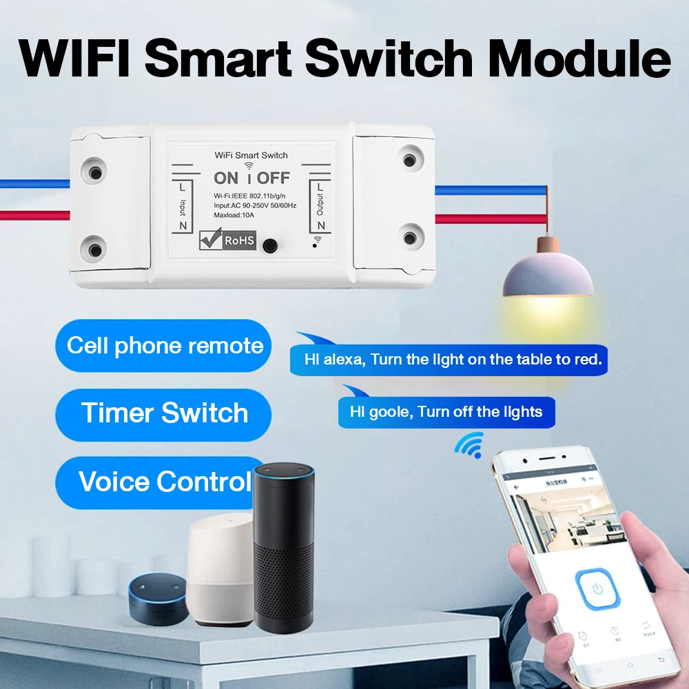 

Умный выключатель Aideepen Wi-Fi + Bluetooth