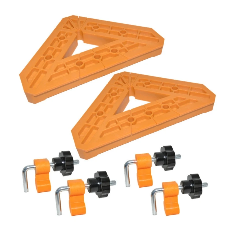 

2 Pieces Set 90 Degree Right Angle Clamps for Woodworking Picture Frames Boxes Cabinets Carpenter Tool R7UA