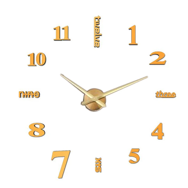 

Creative Personality Large Wall Clock Living Room Simple Wall Sticker Clock Fun Combination Wall Clock