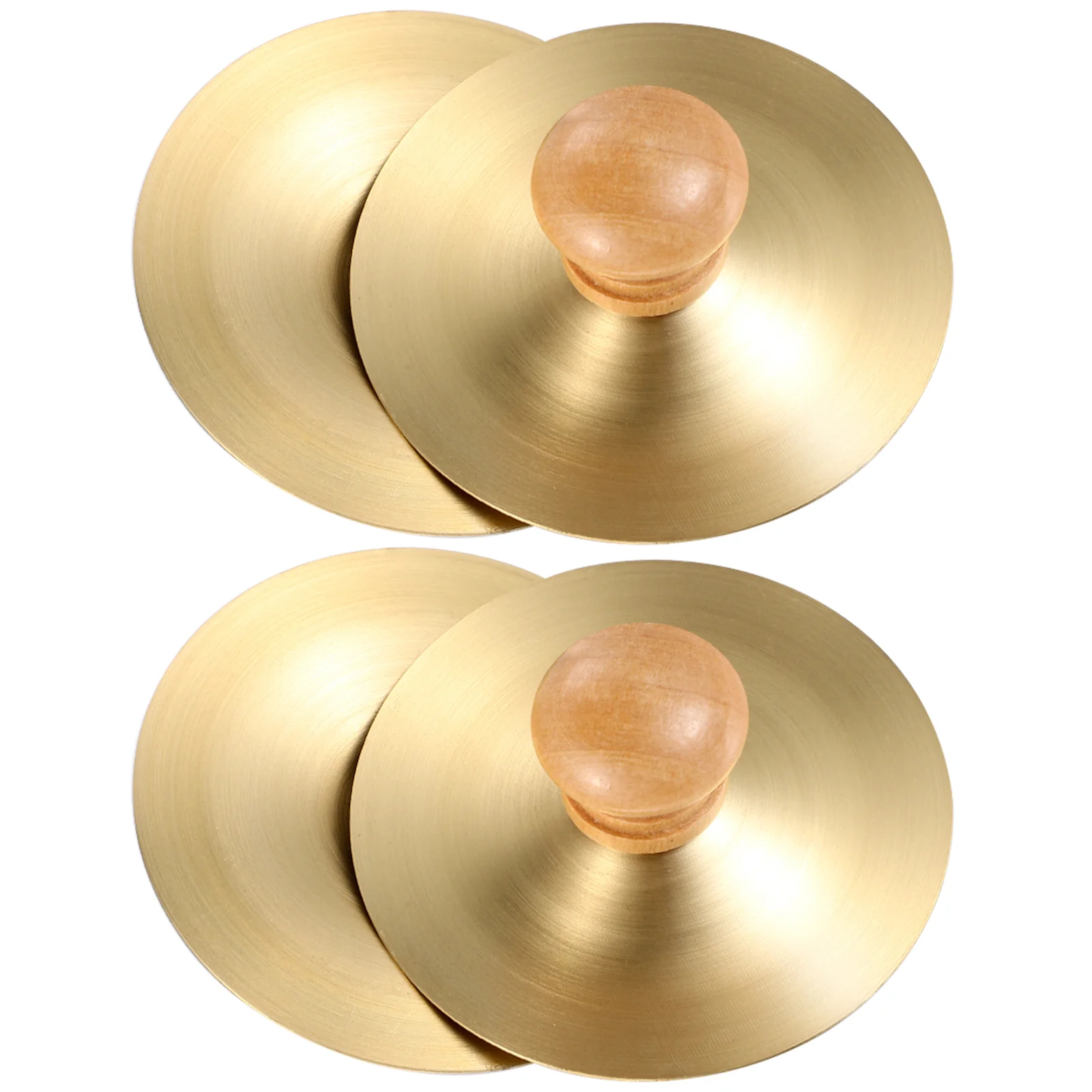 Copper Cymbal Finger Cymbals Instrument Toys with Handles Small Zills Musical Kids
