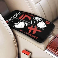death note pencil car armrest cover mat universal leather center console cover pad car interior cushion