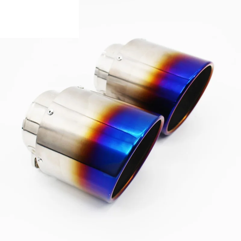 

Универсальная выхлопная труба для различных моделей, гальванизированная синяя насадка из титанового сплава, выхлопная труба 102 мм, 114 мм