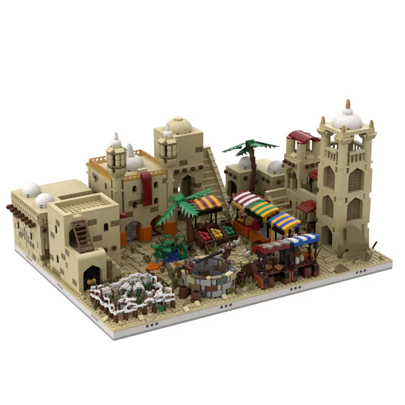 

Конструктор MOC Architecture New Hope Desert Town, строительные блоки для серии Star of Space War, Town, Eisley Cantina, игрушечный домик, подарки