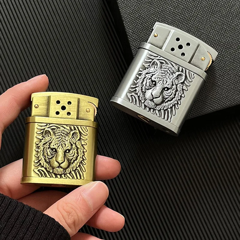 

Personalized Creativity, Retro Fashion Relief, Zinc Alloy Grinding Wheel, Kerosene Metal Lighter