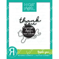 hot foil combo thank you word die cuts metal cutting dies stencils for diy scrapbooking album decorative embossing paper cards