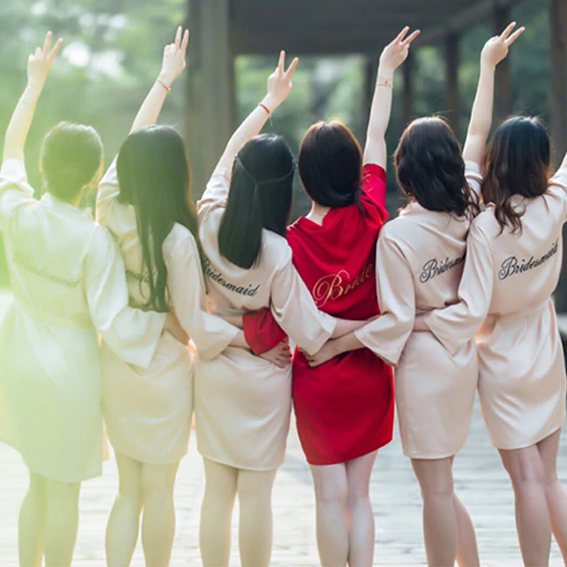 

Халат Свадебный с вышивкой для невесты, подружки невесты, подружки невесты