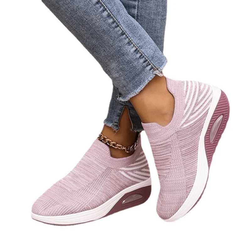 

2021 New Flying Mesh Sports Shoes Large Casual Fashion Women's Shoes Breathable