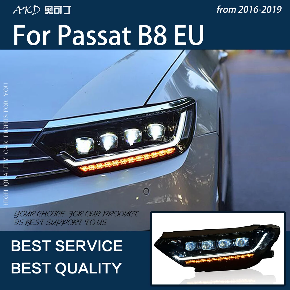 

Автомобильные фары для Passat B8 2016-2019, европейская версия, Magotan светодиодный, автомобильная фара в сборе, динамическая лампа, проектор, 4 технические аксессуары