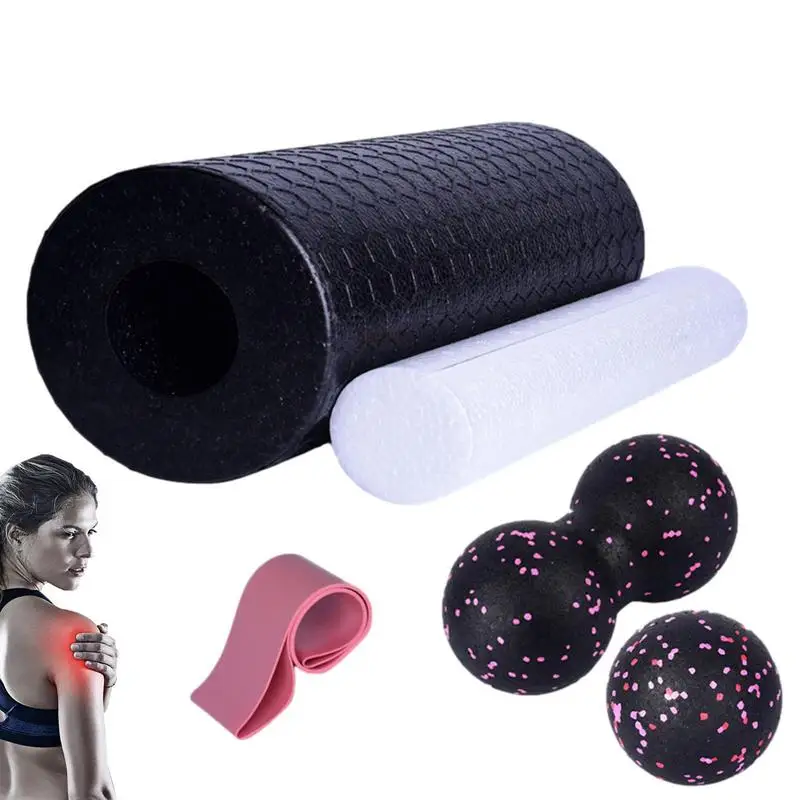 

Foam Roller Kit Muscle Relief And Yoga Training Kit 5Pcs Non-slip Yoga Blocks And Strap Set Portable Yoga Equipment And