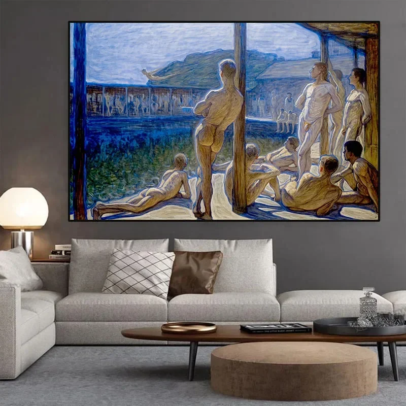 Евгенène Янссон военно-морской купальник постер 1907 года принт шведский художник