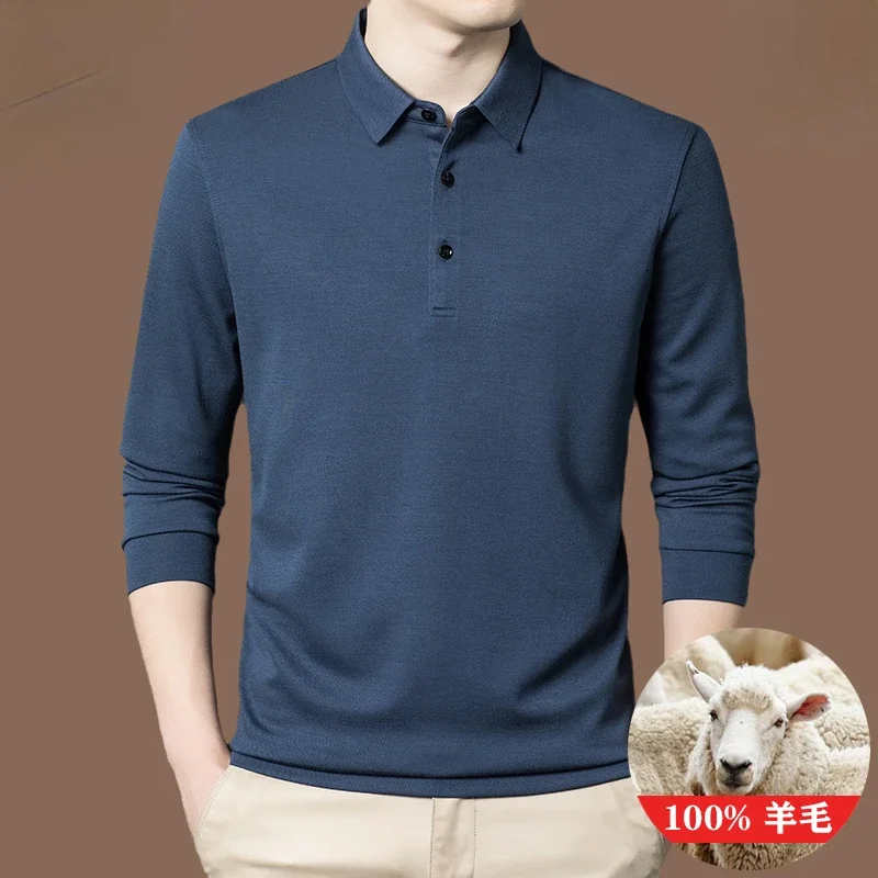 Высококачественная Мужская футболка из 100% шерсти весна-осень 2023 мужская